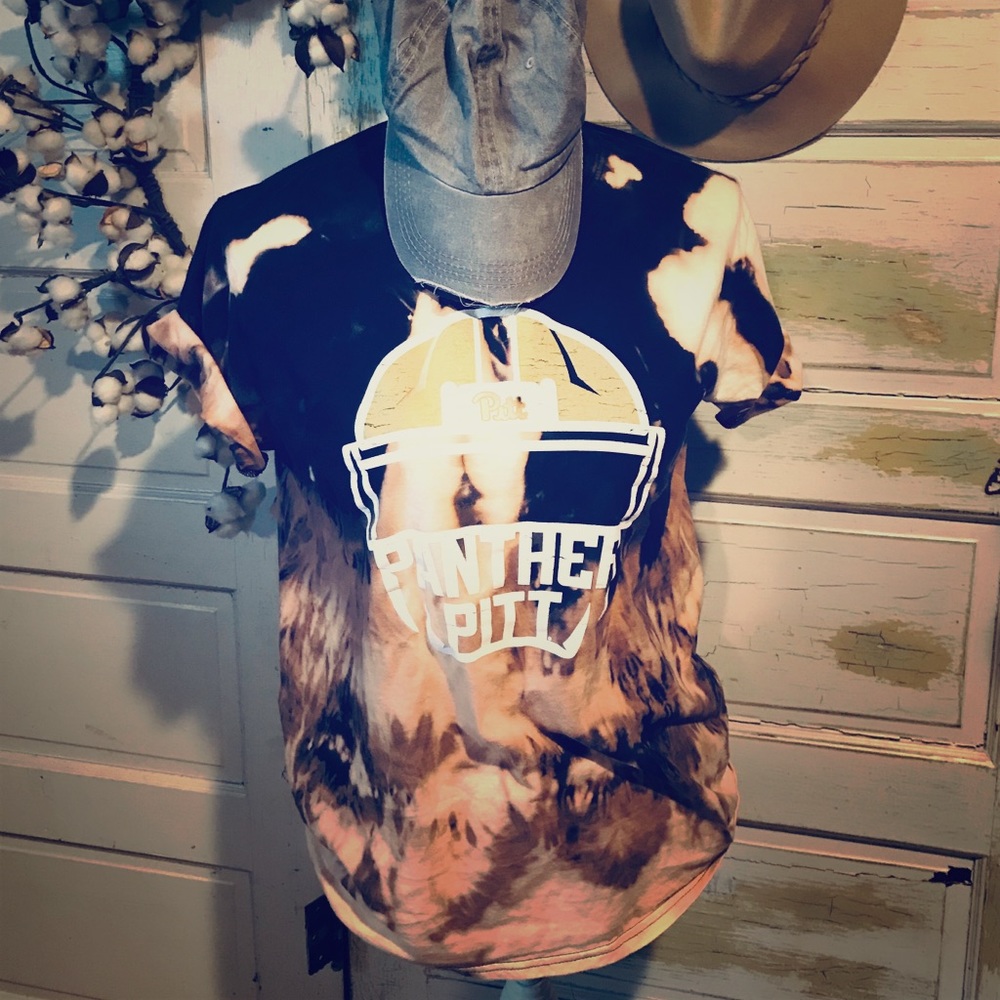 🎃Pittsburgh Panthers Football bleached tee size M